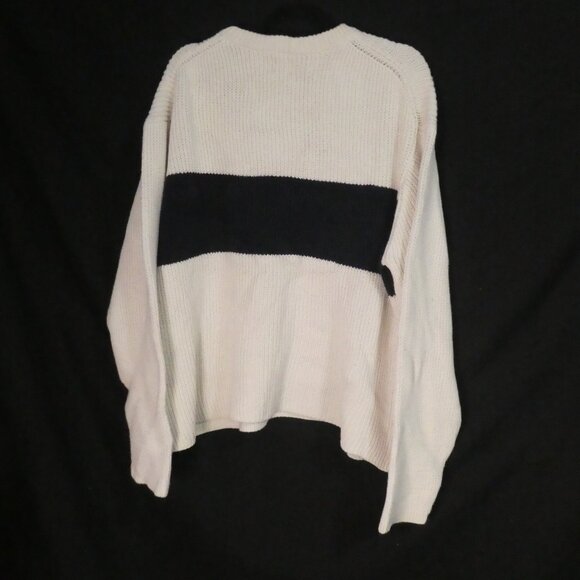 GAP | xl - extra large | White Crewneck Sweater With Dark Navy Blue Stripe - Picture 2 of 15